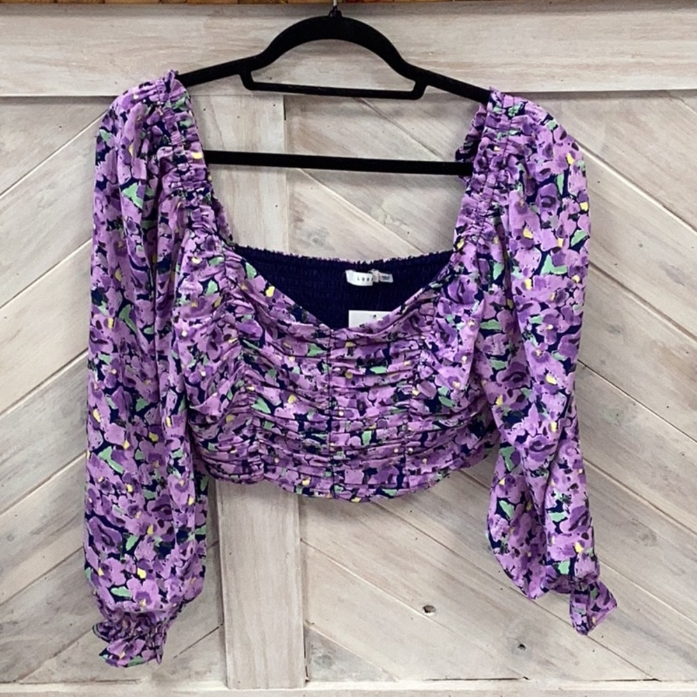 NEW womens/ juniors cropped floral top